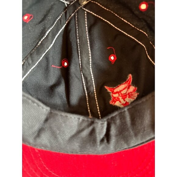 Bobcat Adjustable Snapback Hat Black & Red - Picture 6 of 6